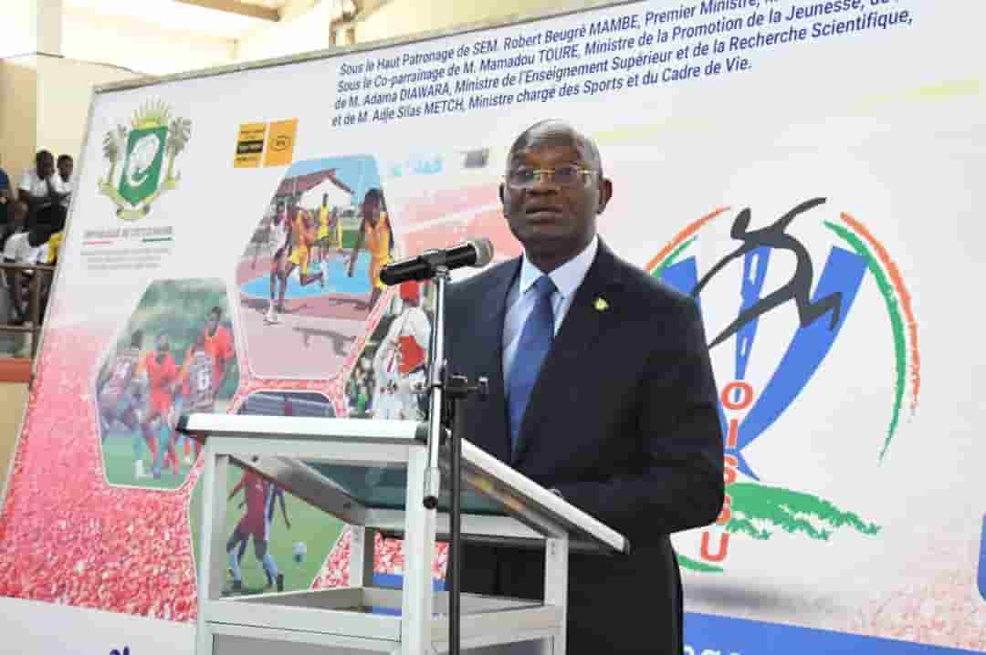 Côte d’Ivoire : le ministre délégué au Sport et au Cadre de vie, Silas Metch lance la saison 2025 de l’OISSU 