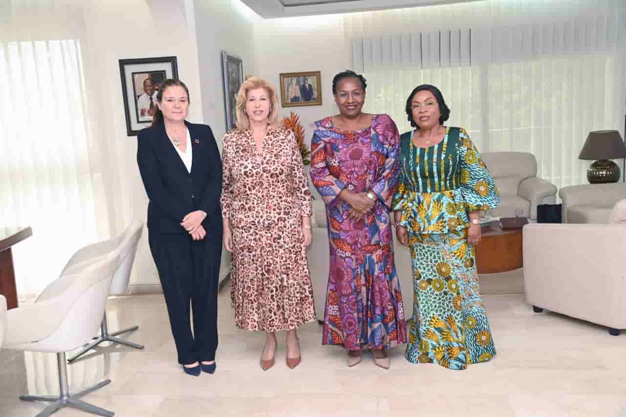 Droits des enfants, autonomisation des femmes : La Première Dame, Dominique Ouattara reçoit la Coordonnatrice résidente de l’ONU
