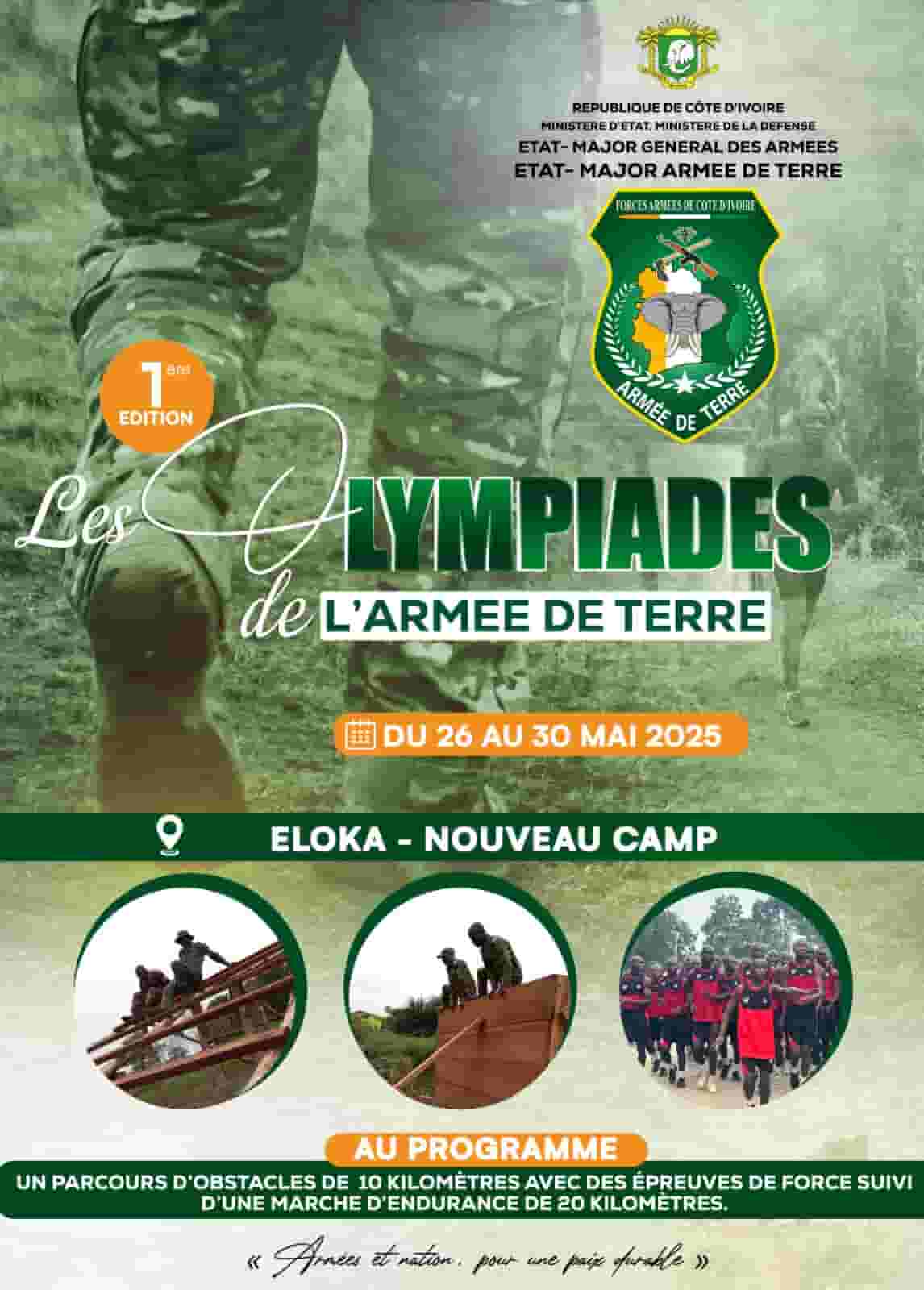 Côte d’Ivoire: Les Forces Armées  lancent les premières Olympiades de l’Armée de Terre