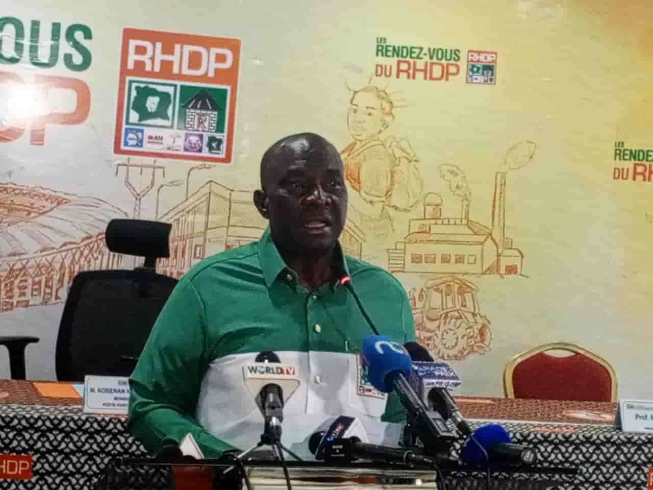Présidentielle 2025 : Le RHDP met en garde contre les appels à la "violence politique" de l'opposition