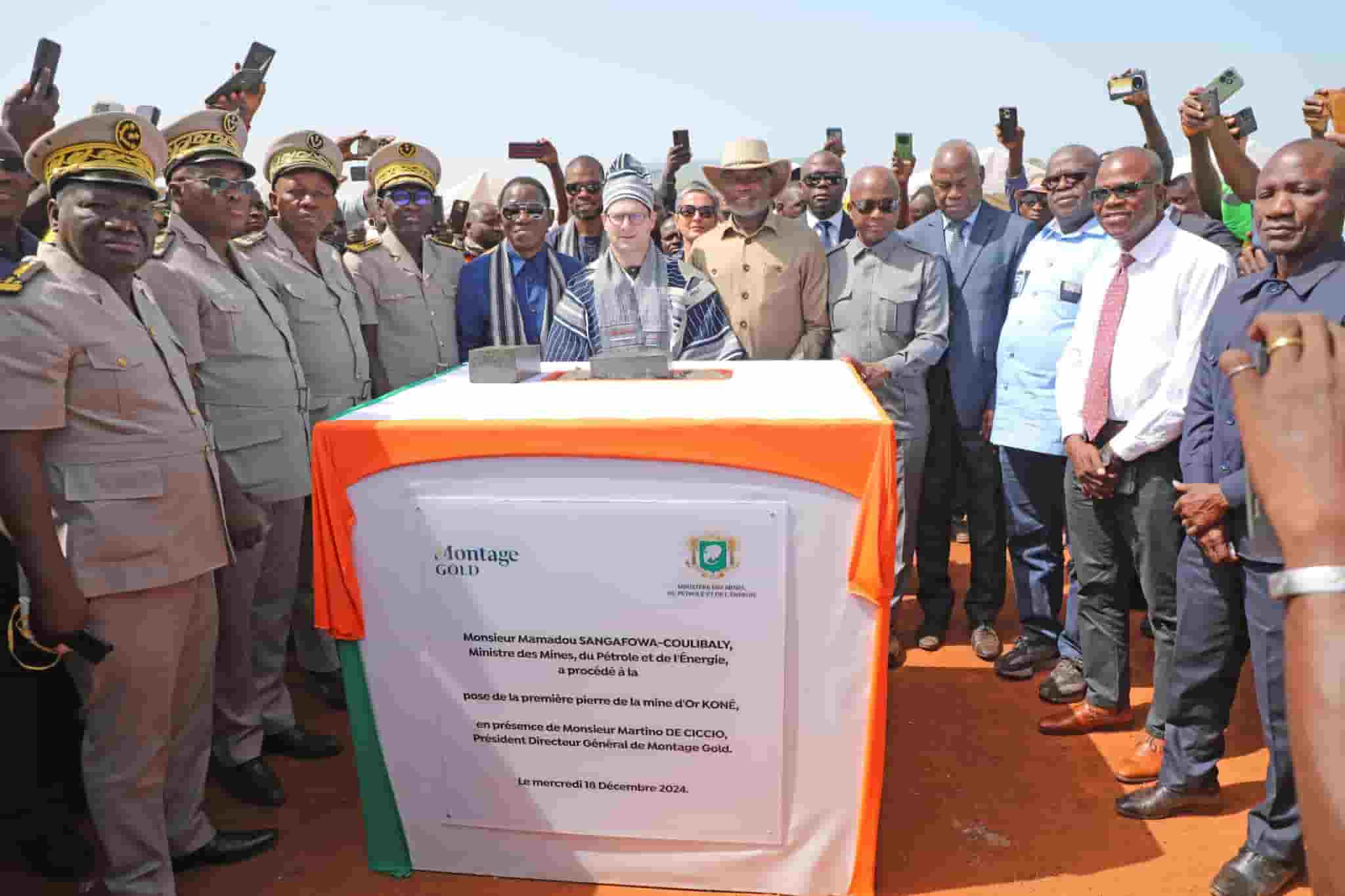 Côte d’Ivoire : la première pierre du projet d’exploitation d’or ‘’Koné’’posée