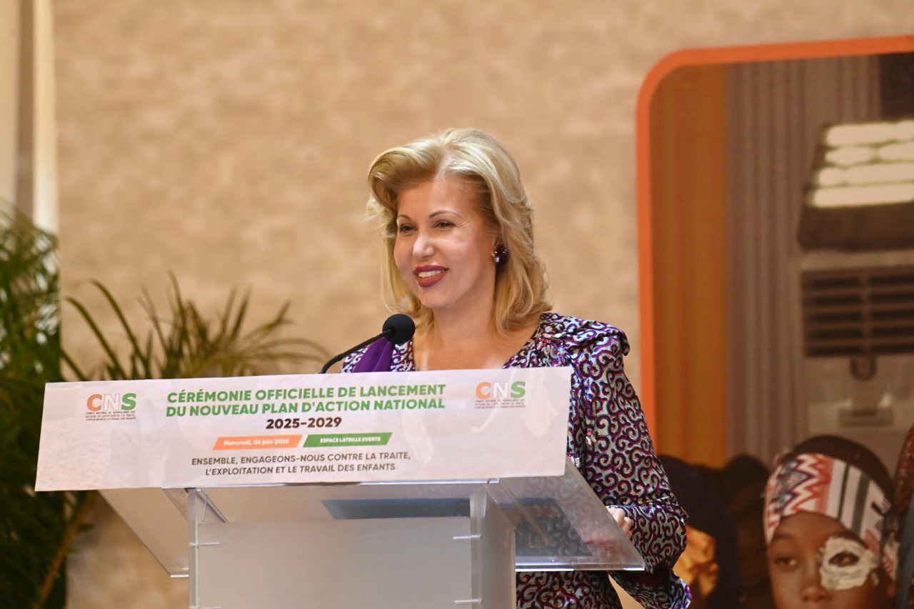 Lutte contre le travail des enfants : Dominique Ouattara lance le Plan d’Action National 2025-2029
